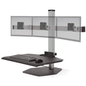 Hat Collective Winston Workstation Triple Freestanding Sit or Stand